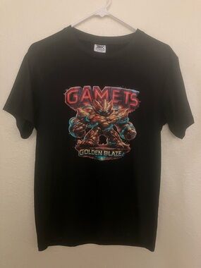 The Gamets T-Shirt Design-Golden Blaze Unique Graphic Size S - Black Unisex